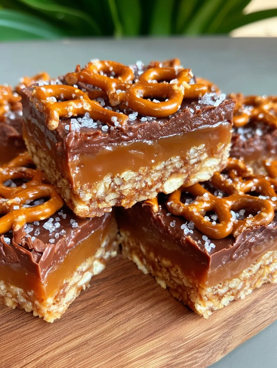 No-Bake Caramel Pretzel Bars