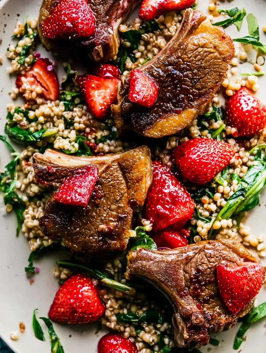 Lamb Chops With Buckwheat and Black Pepper Strawberries