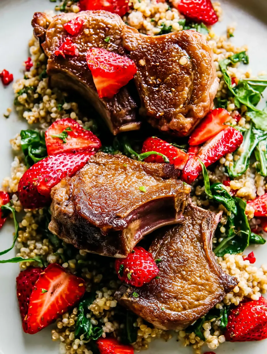 Lamb Chops With Buckwheat and Black Pepper Strawberries