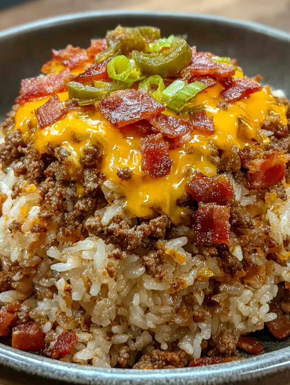 Bacon Cheeseburger Rice
