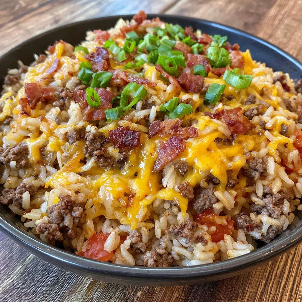 Bacon Cheeseburger Rice
