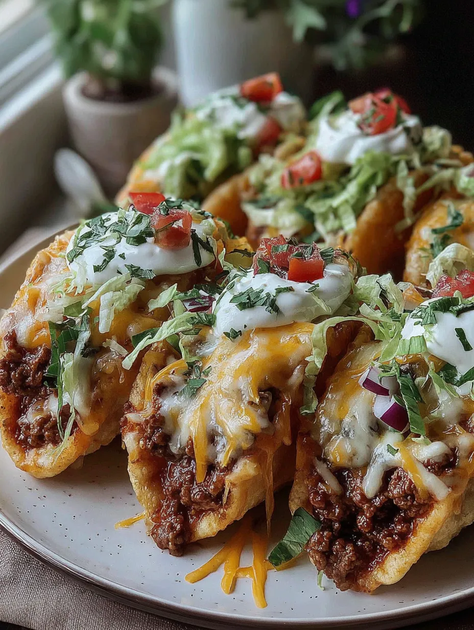 Loaded Cheesy Pocket Tacos Recipe