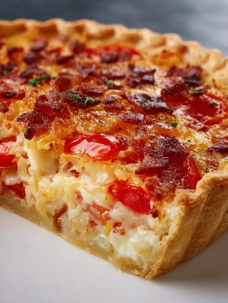 Bacon Onion Tomato Pie