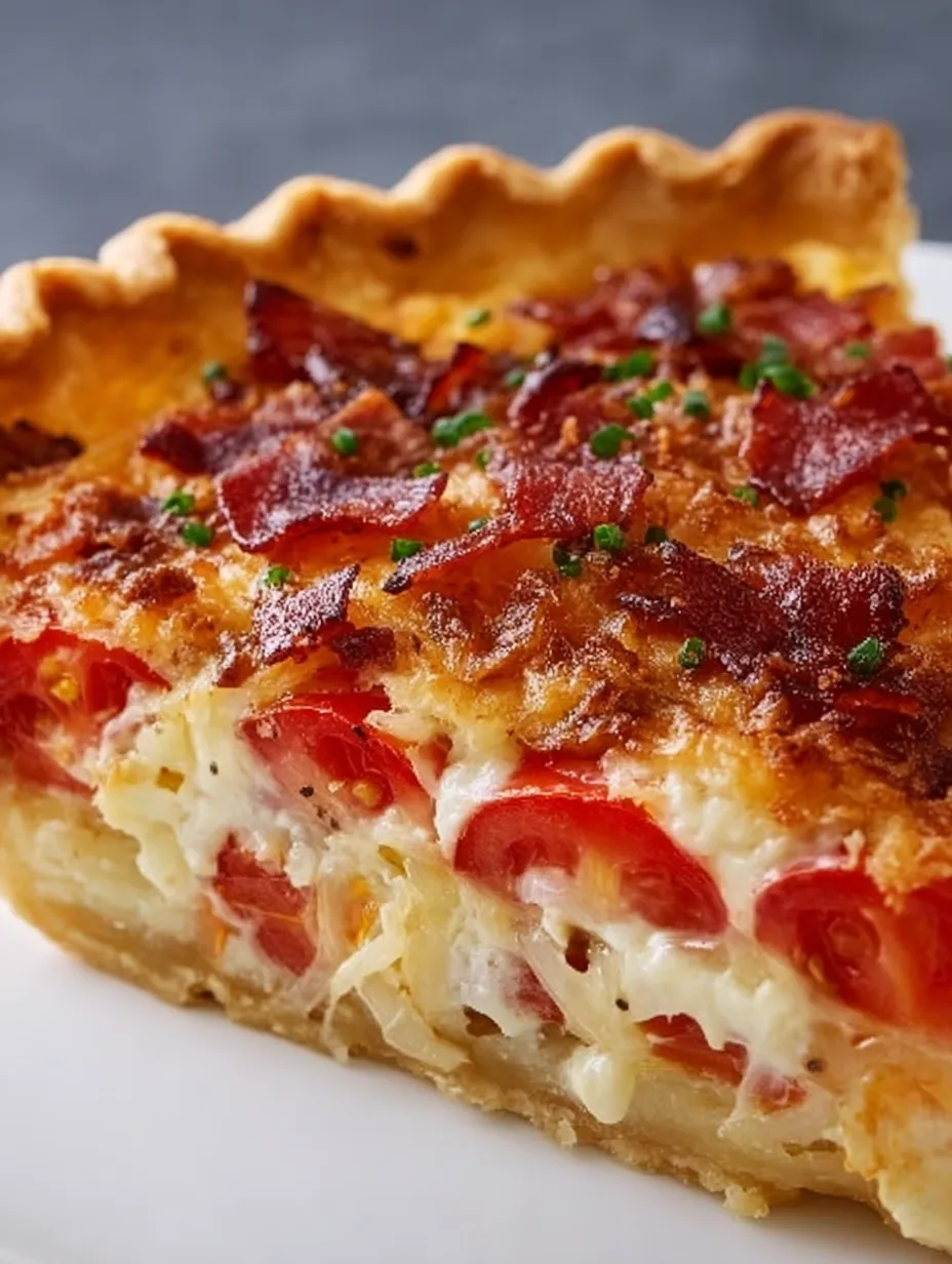 Bacon Onion Tomato Pie