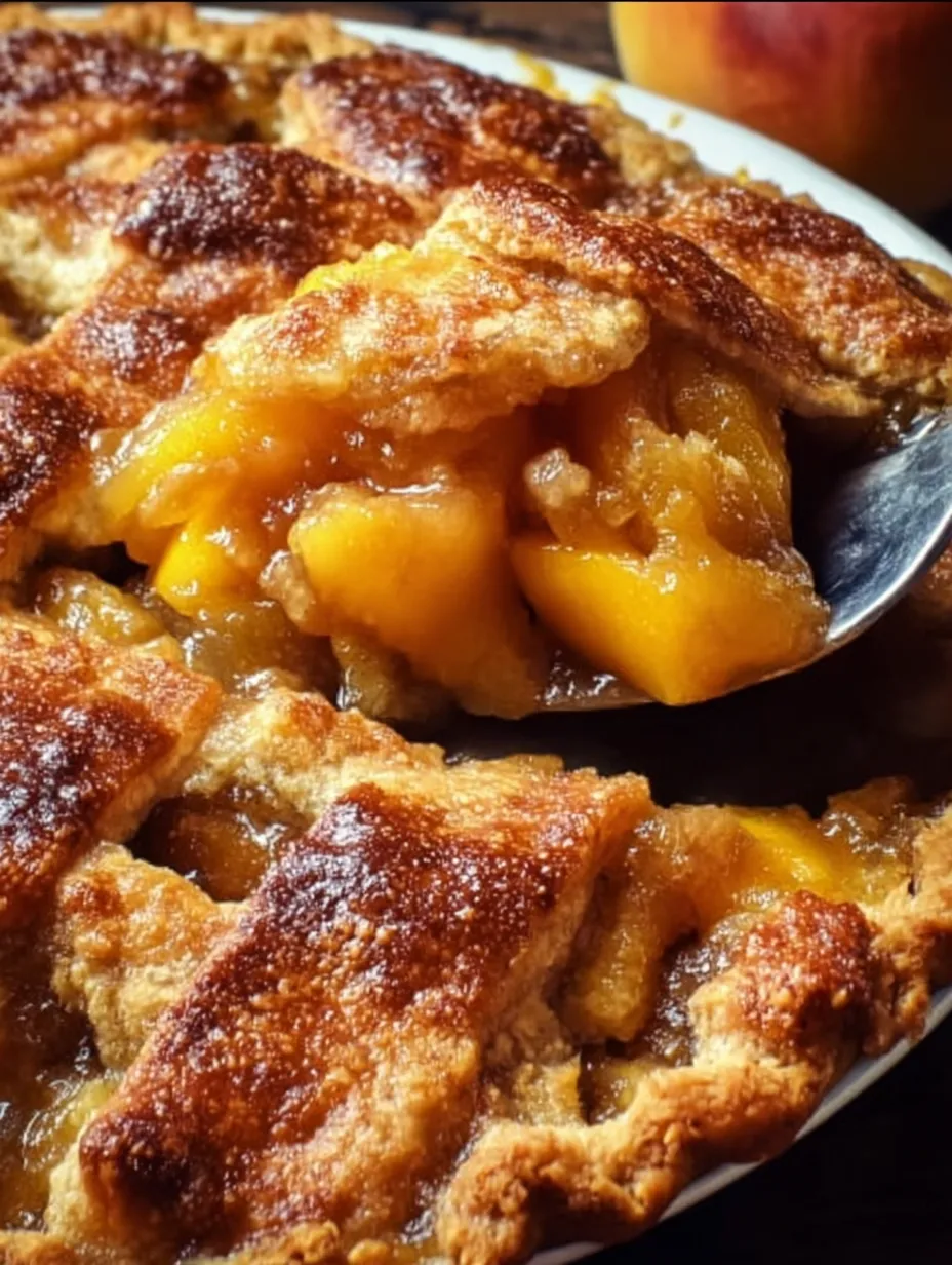 Double Crust Brown Butter Peach Cobbler