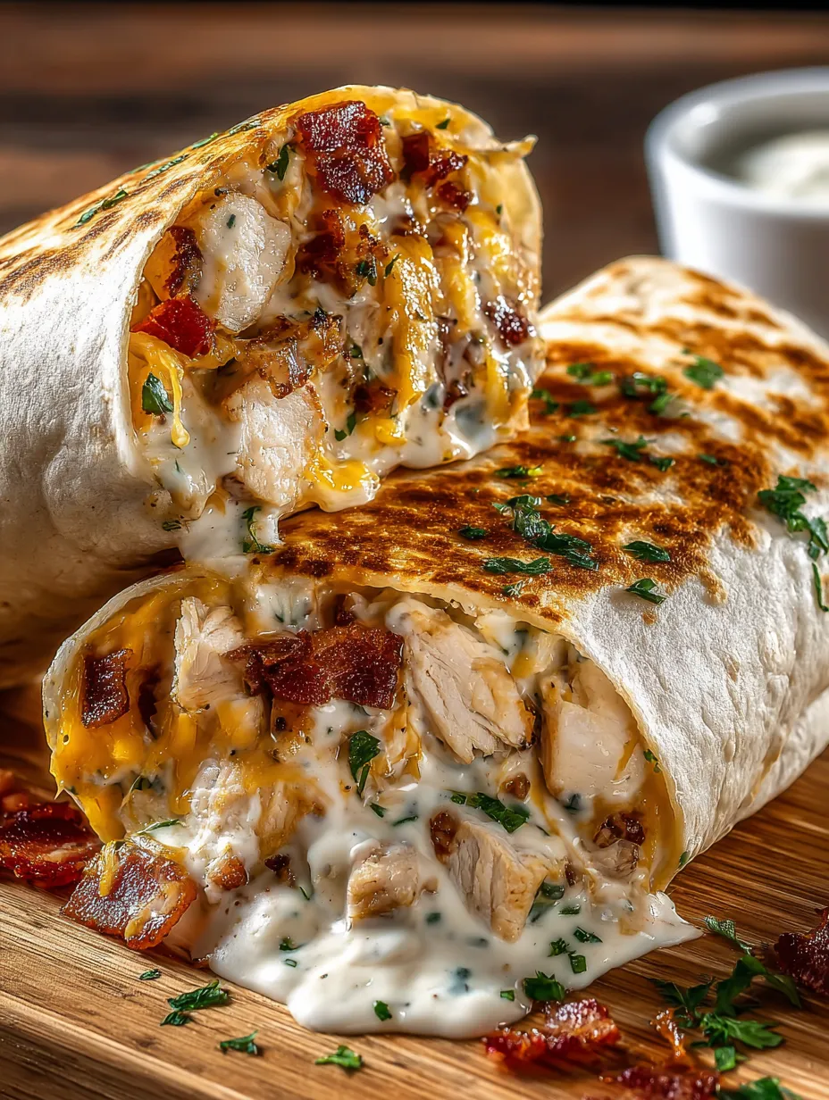 Bacon Ranch Chicken Wraps