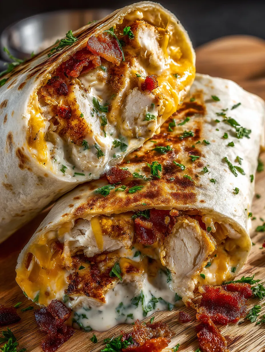 Bacon Ranch Chicken Wraps