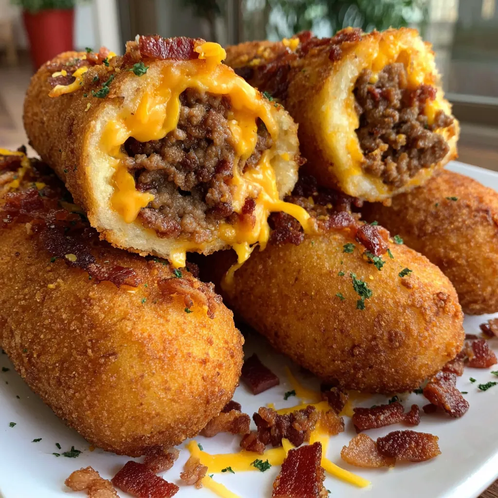 Deep-Fried Bacon Cheeseburger Corn Dogs