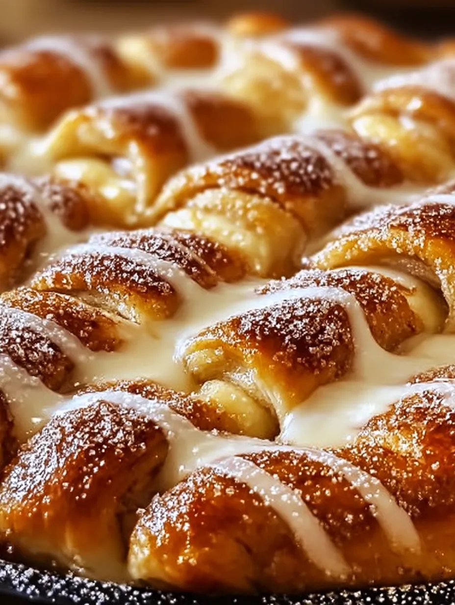 Cinnamon Sugar Crescent Roll Pizza