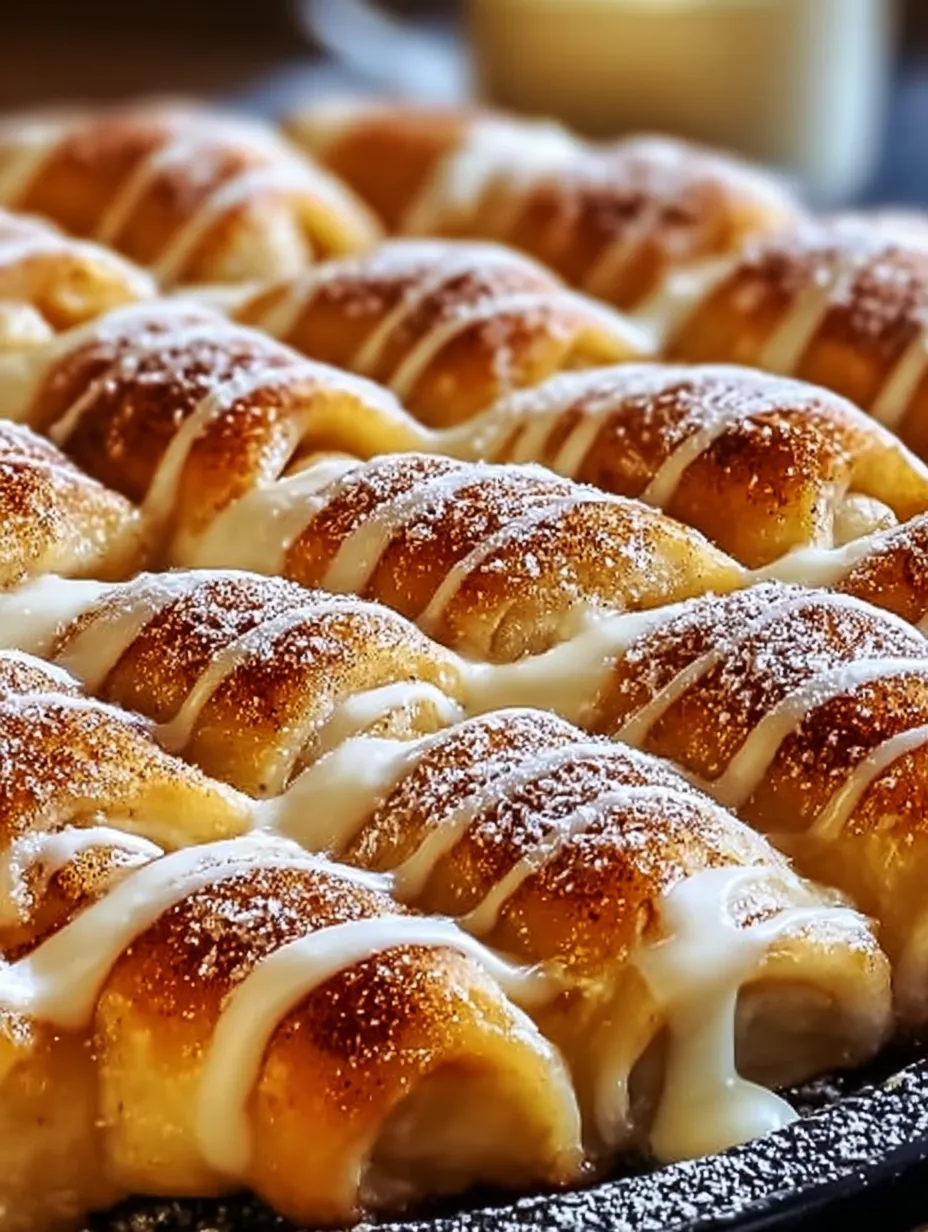 Cinnamon Sugar Crescent Roll Pizza