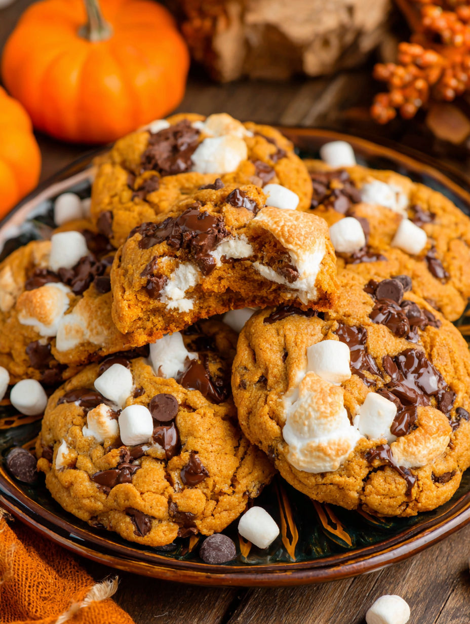 A plate of cookies adorned with marshmallows.