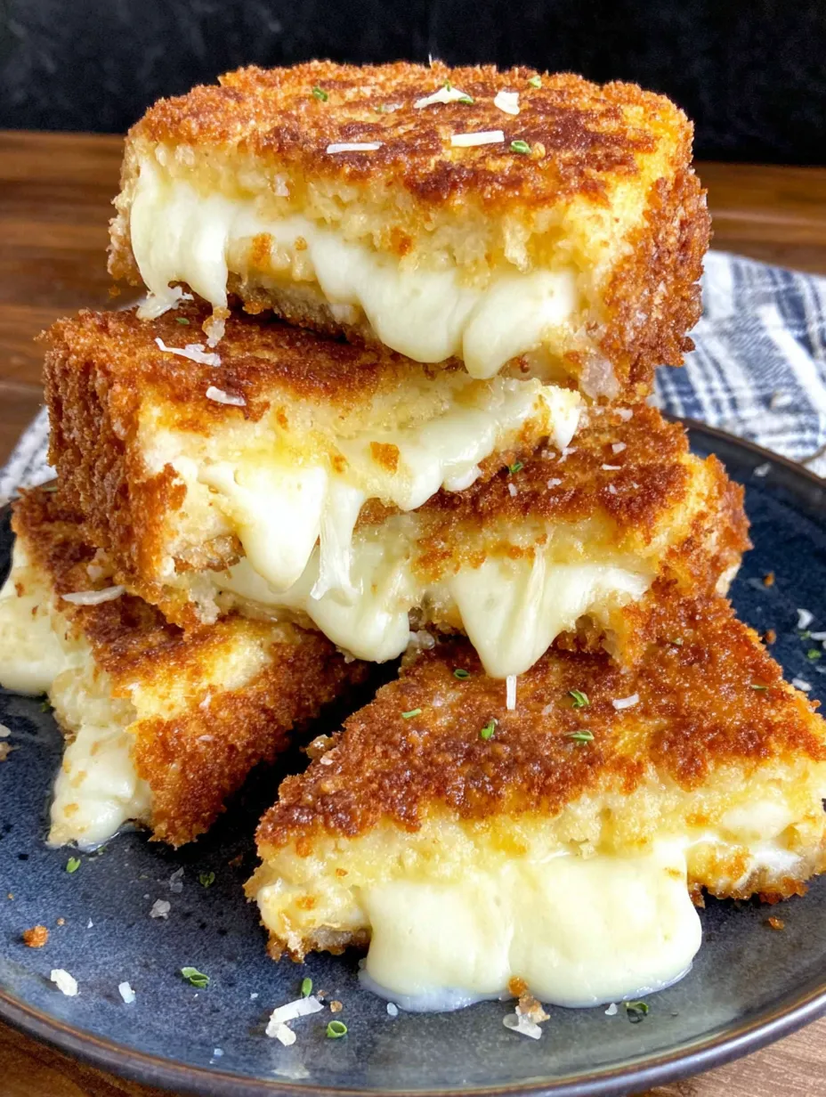 A stack of mozzarella in carrozza.