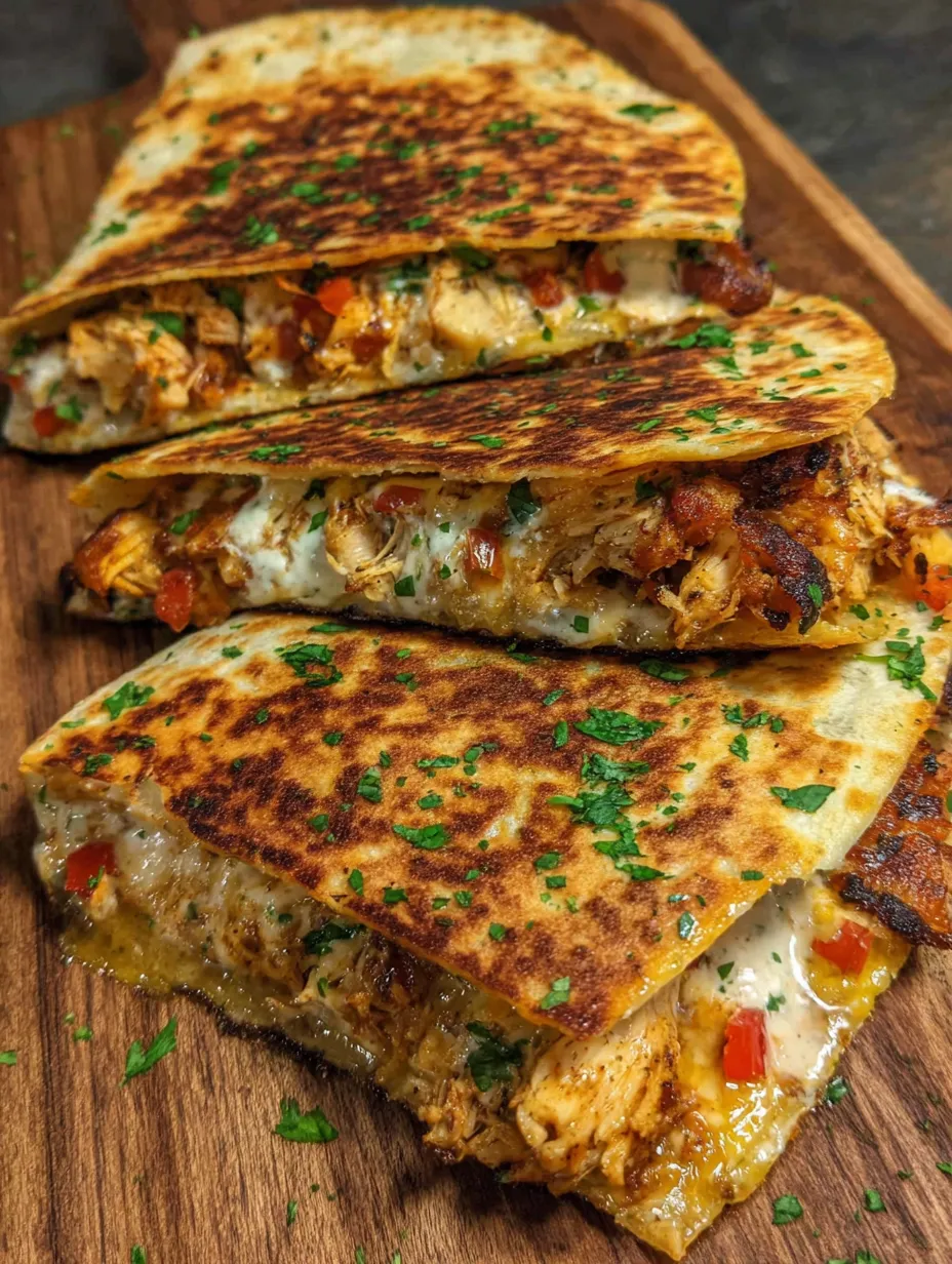 Chicken Bacon Ranch Quesadillas dish.
