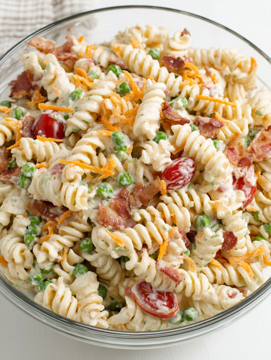 A bowl of pasta with cheese and tomatoes.
