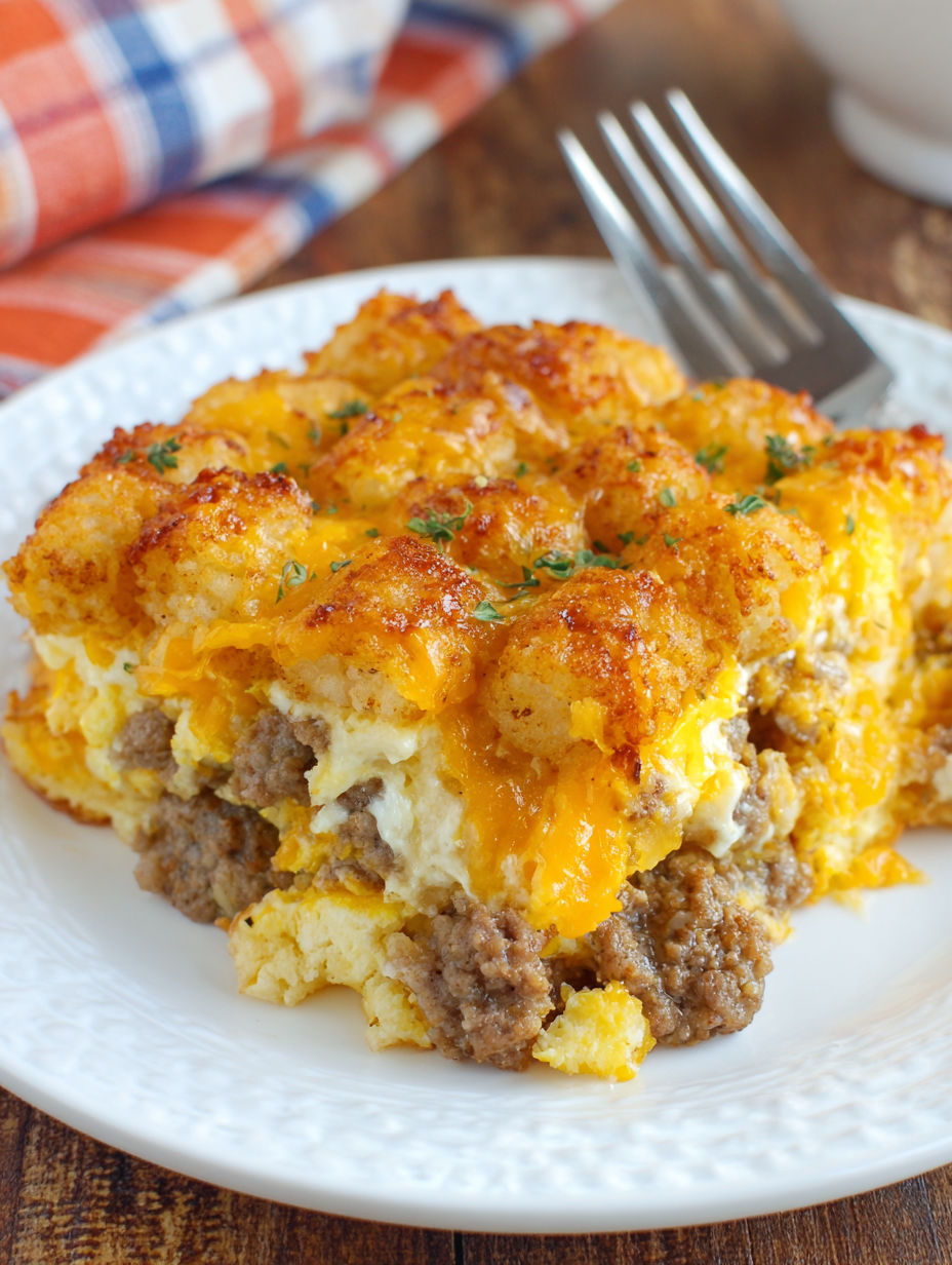A plate of food with a fork on it.