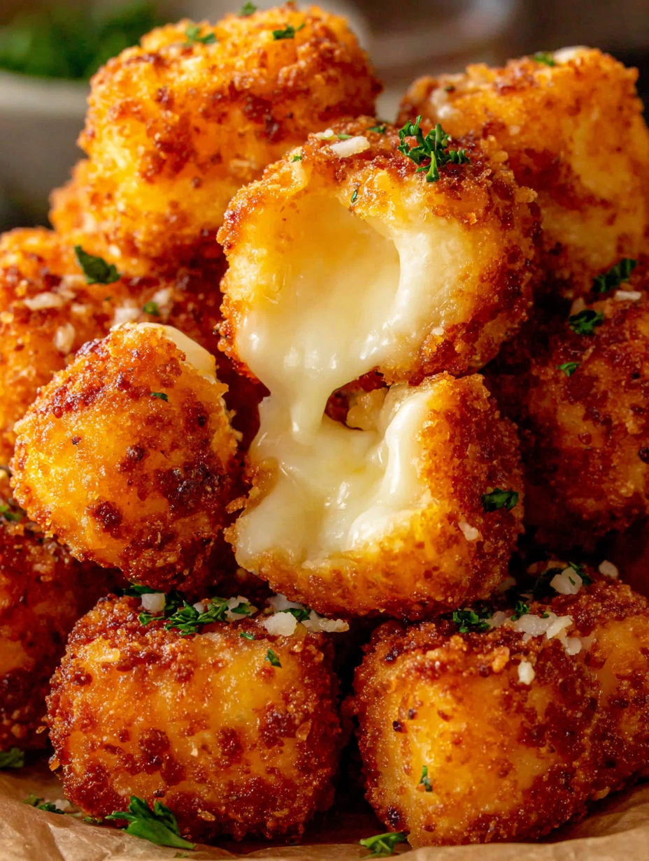 A close up of a cheese covered food item.