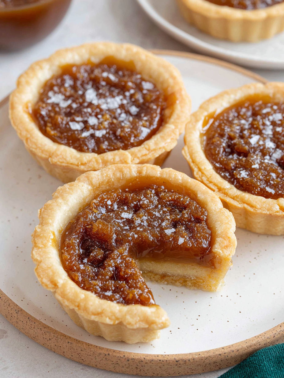 A plate with three small pies on it.