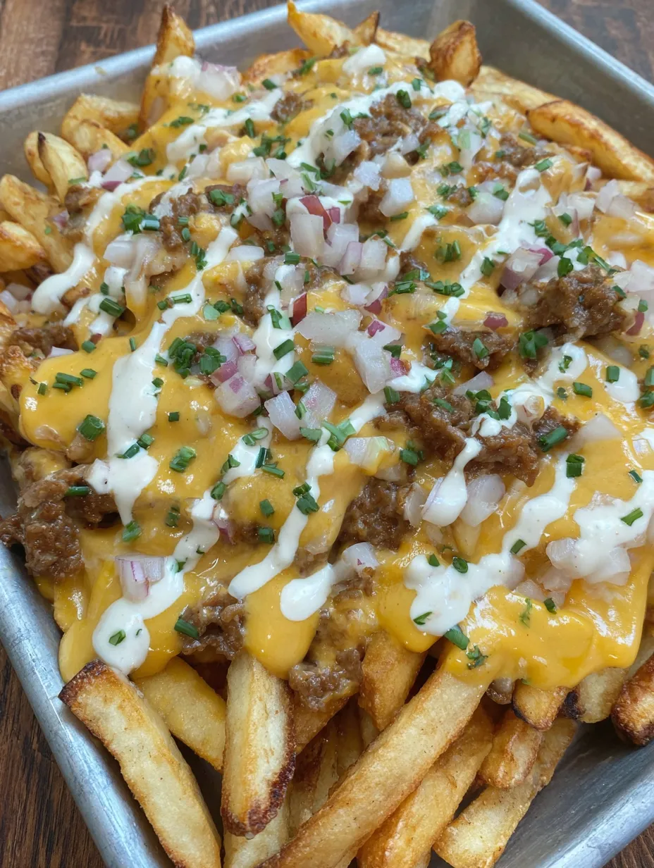 A plate of In-N-Out Animal Style Fries.