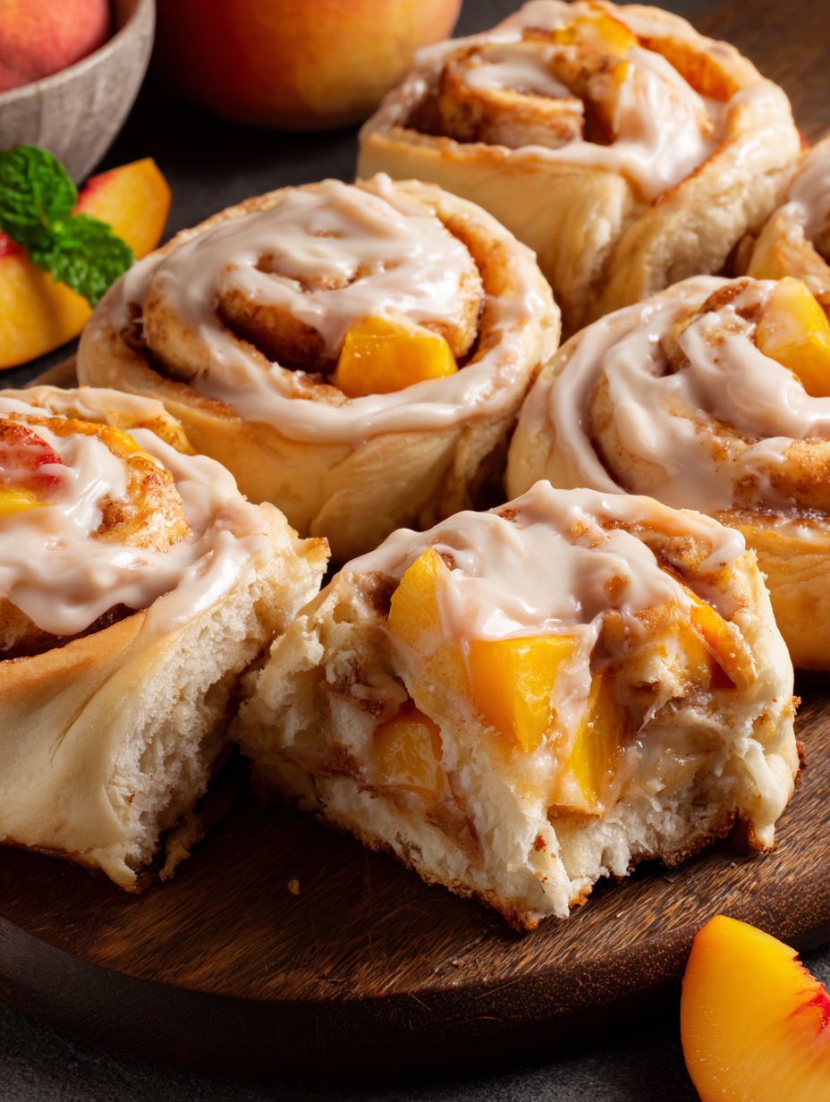 A pastry with a peach filling.