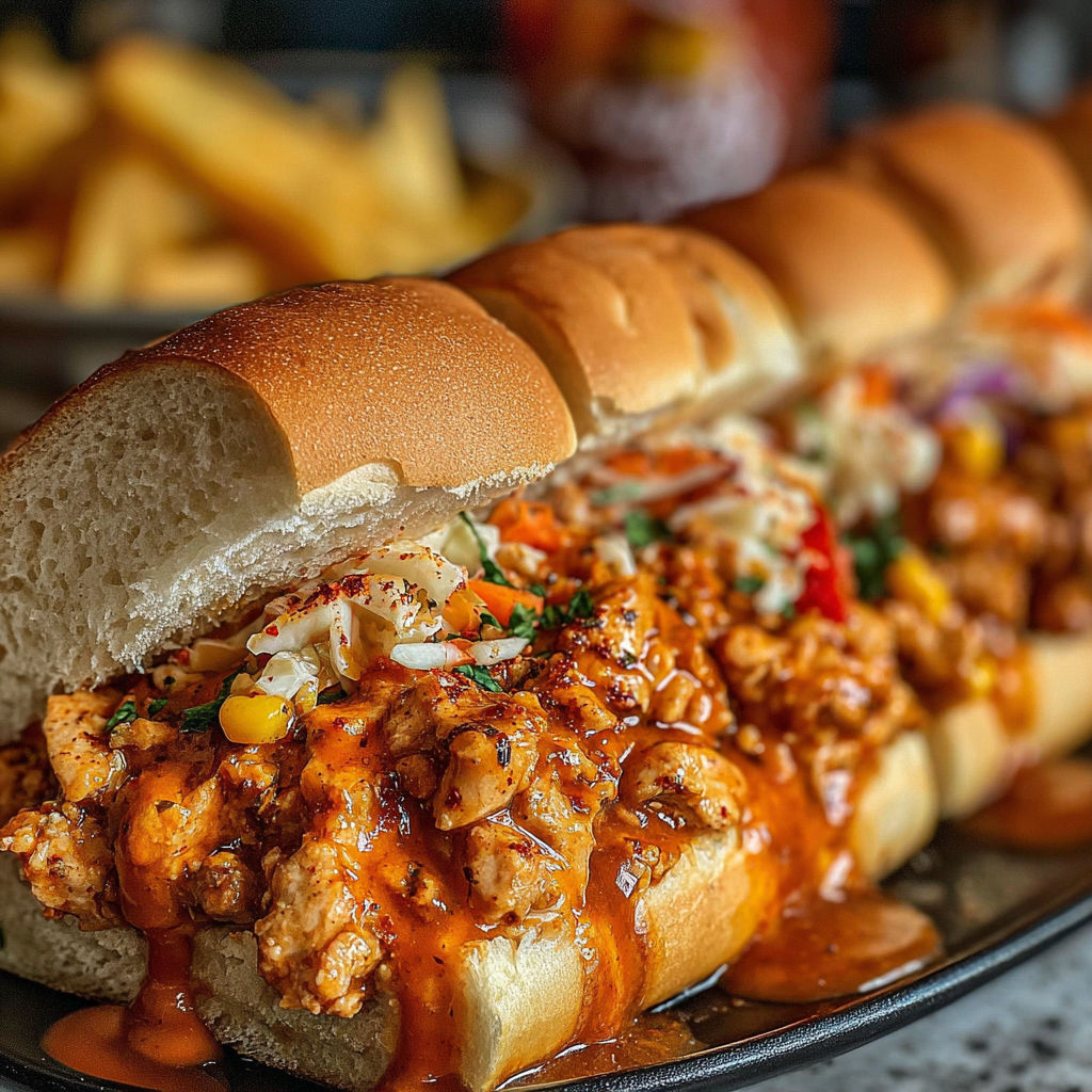 A tasty Cajun chicken sloppy joes dish.