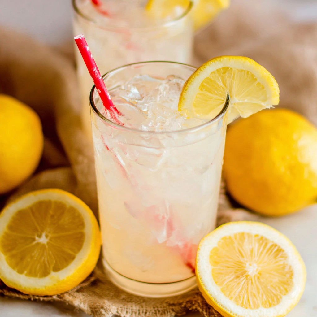 Two glasses of TikTok Creamy Lemonade.