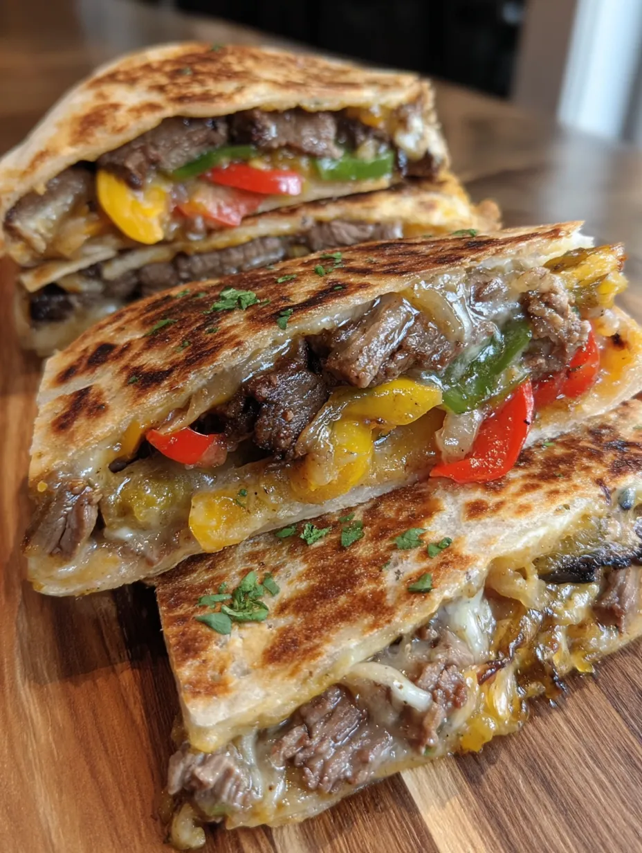 Steak crunchwrap with fajita fillings looking tempting.