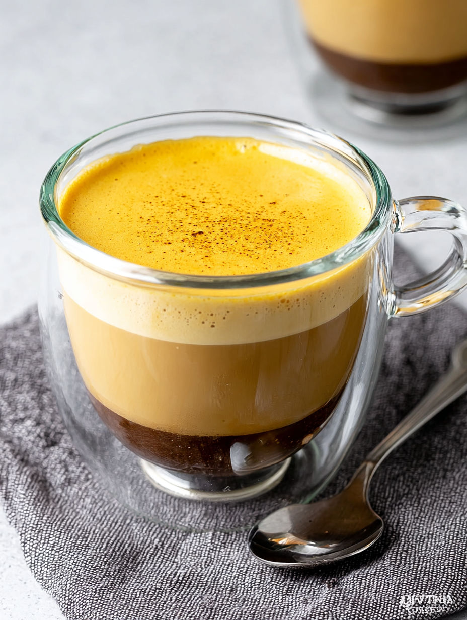 A cup of Vietnamese coconut coffee.