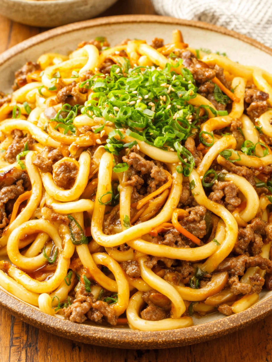 A bowl of noodles with meat and vegetables.