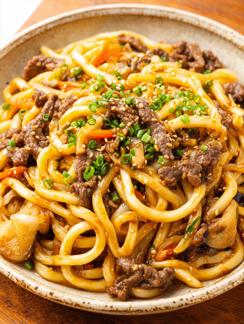 A bowl of noodles with meat and vegetables.