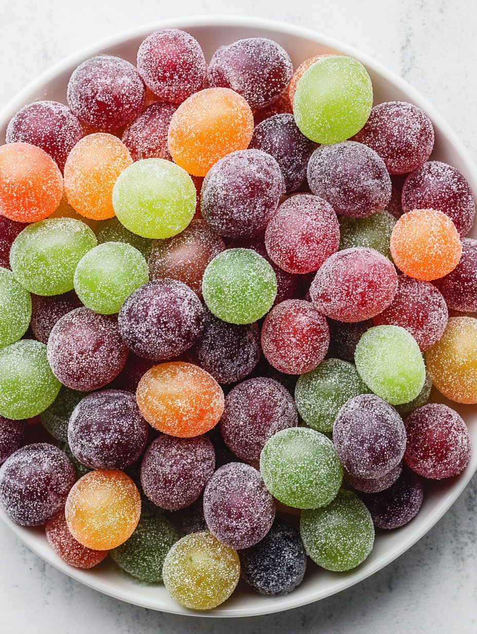A bowl of colorful gummy bears.