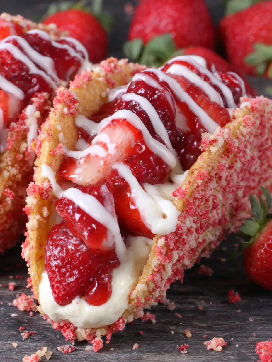 A dessert made of strawberries and cream.