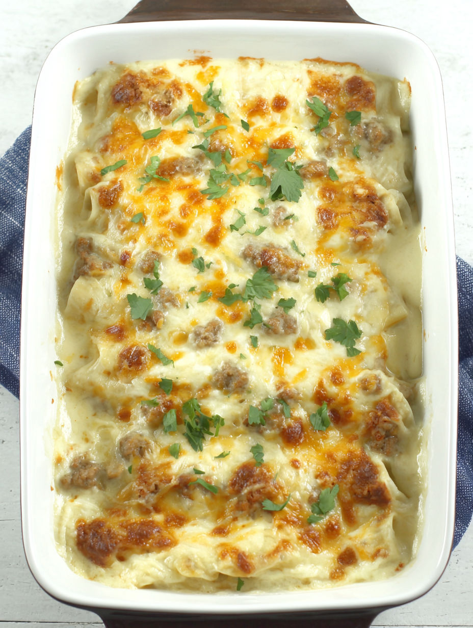 A dish of food in a white bowl.