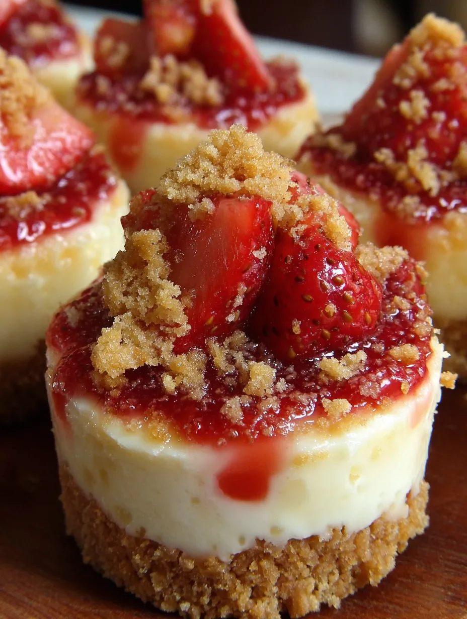 Mini Strawberry Crunch Cheesecake Bites.
