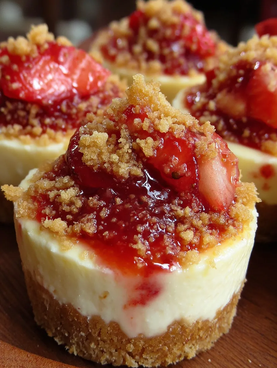 Mini Strawberry Crunch Cheesecake Bites.