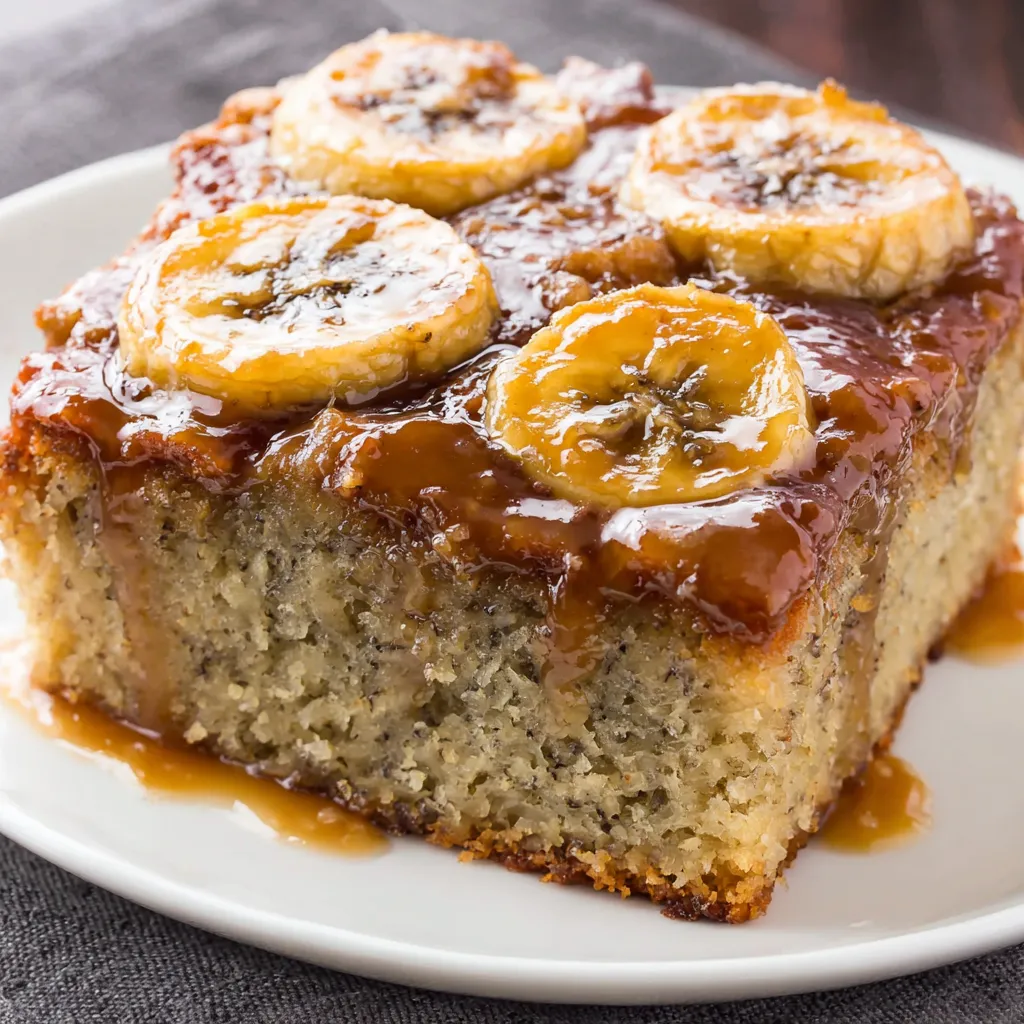 A slice of banana bread cake.