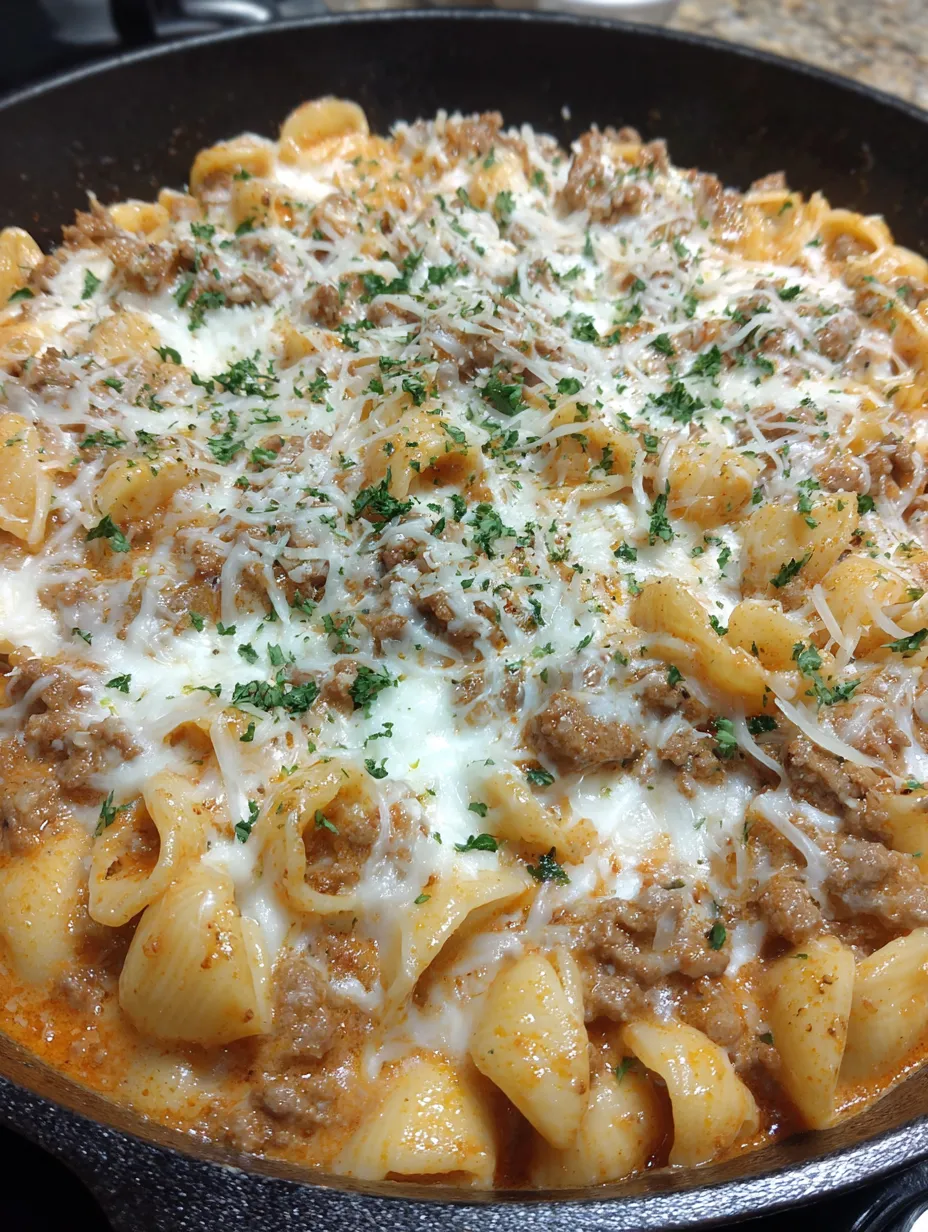 A homemade lasagna with meat and cheese.