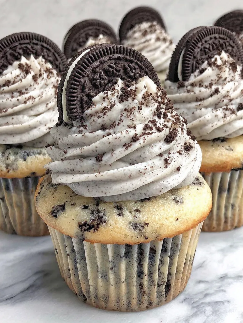 A cupcake with white frosting and chocolate chips.