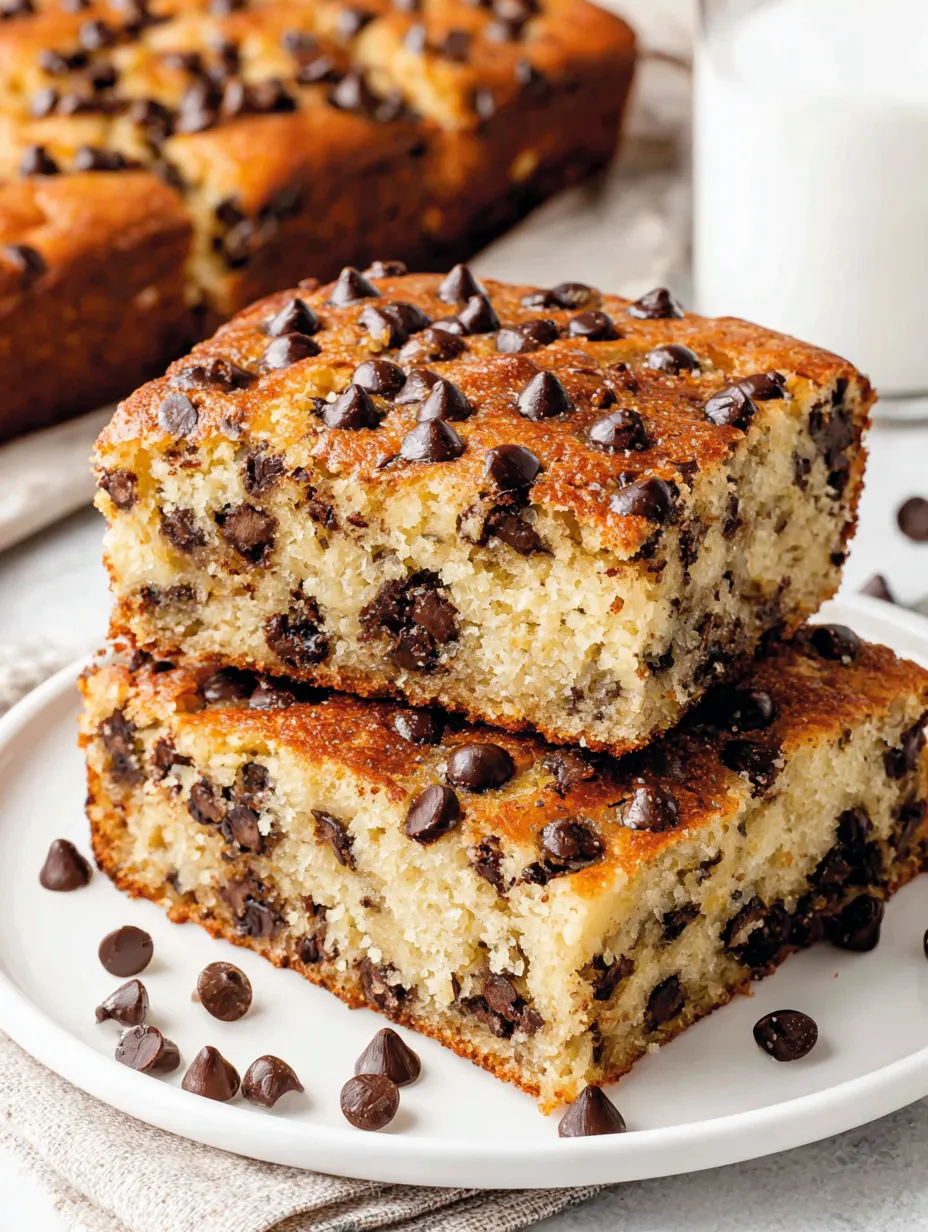 A slice of chocolate chip banana bread.