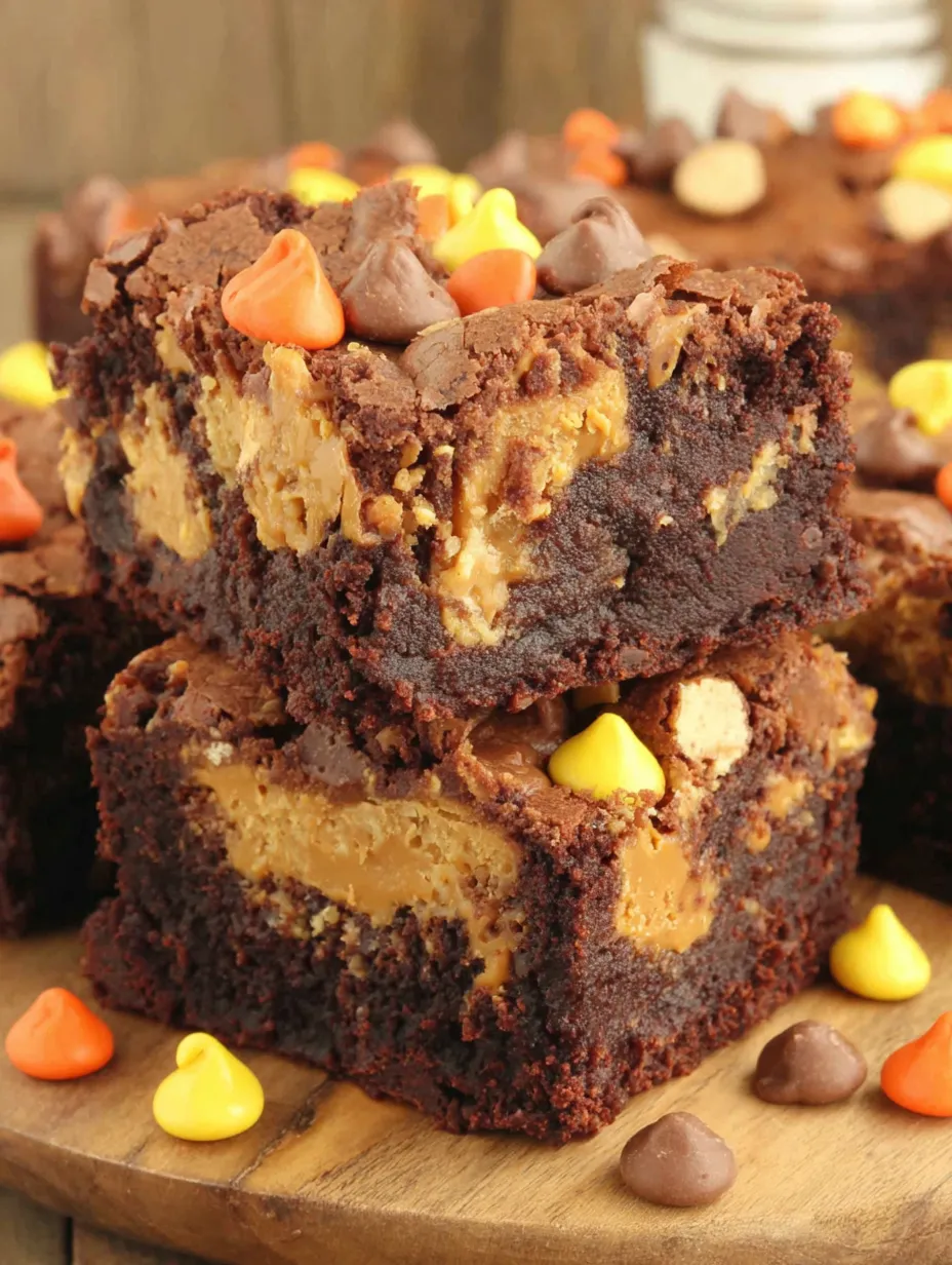 A stack of Reese's Brownies.
