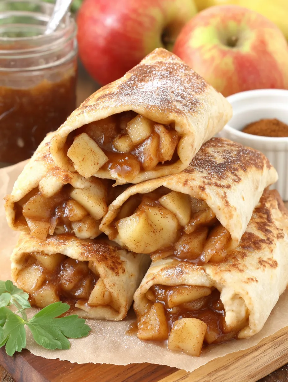 A stack of homemade apple wraps.
