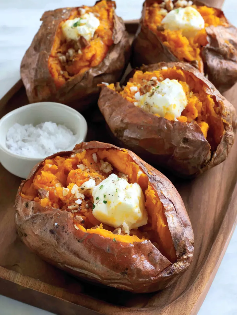 Sweet potatoes with butter and salt.