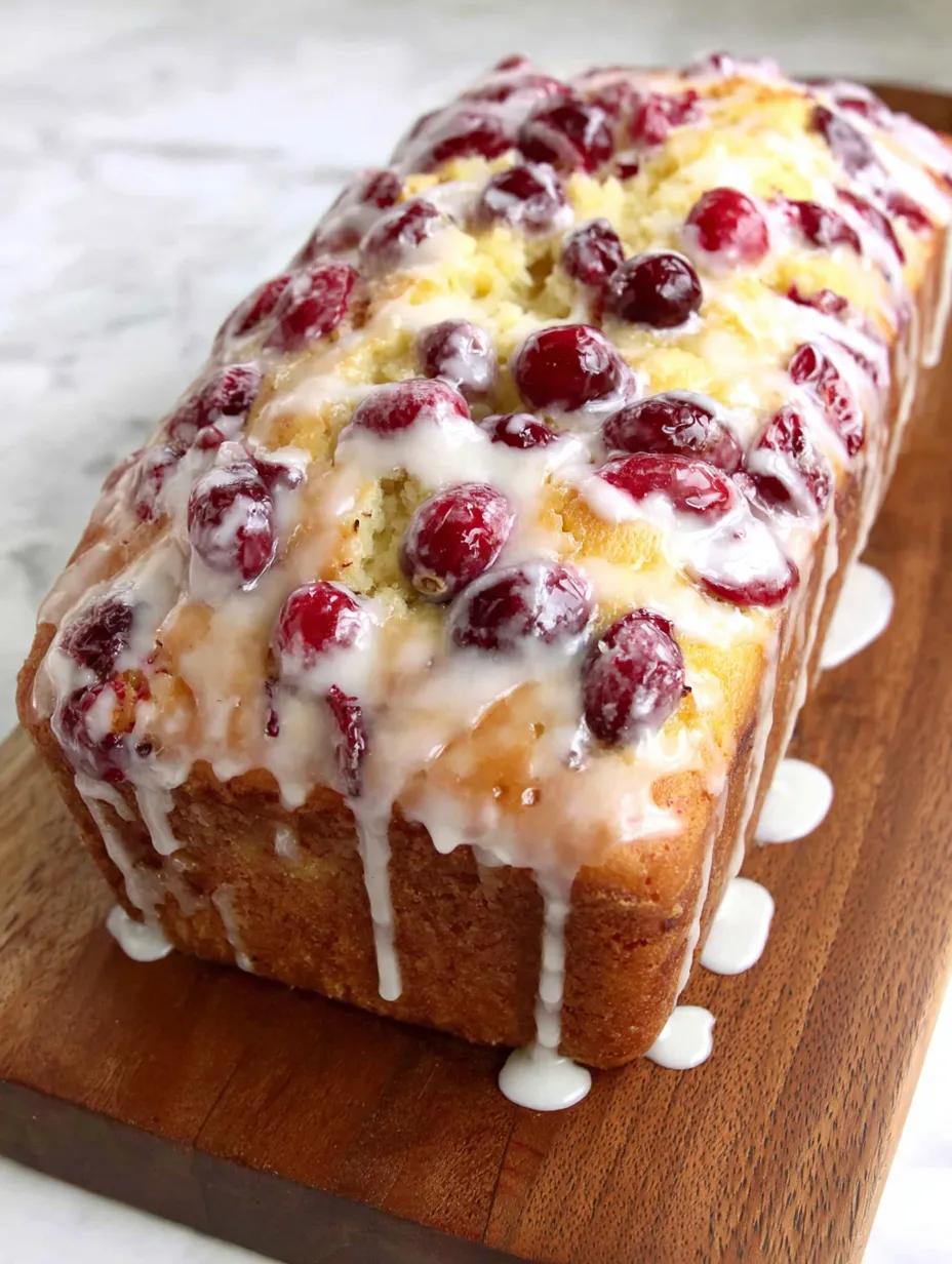 A loaf of cranberry orange bread.