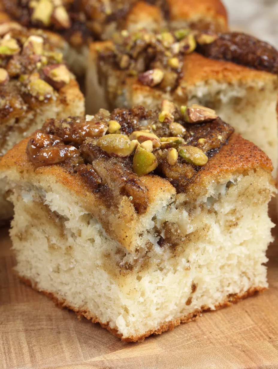 A slice of baklava focaccia.