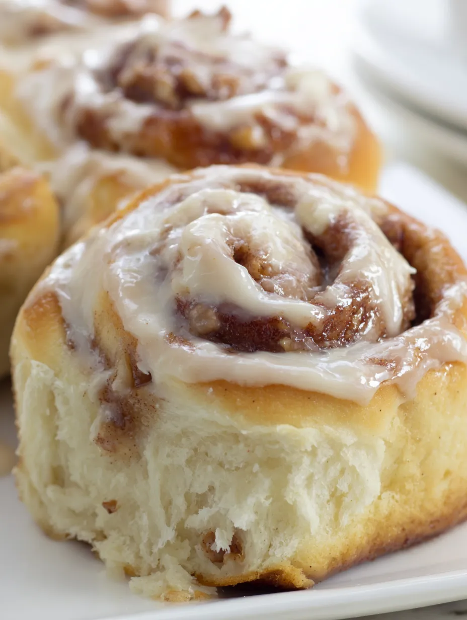 A plate of banana sourdough cinnamon rolls.