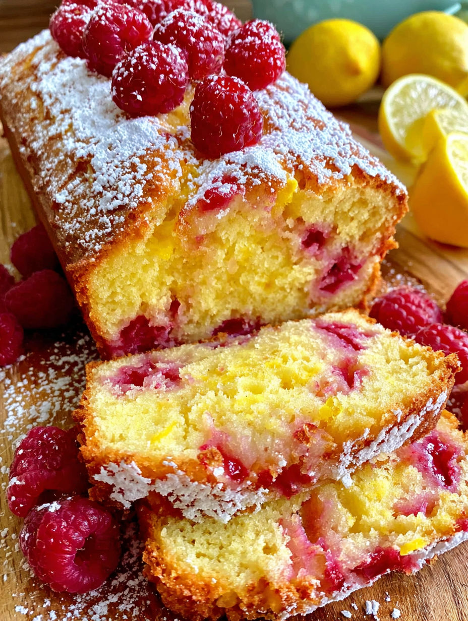 A slice of cake with raspberries on top.