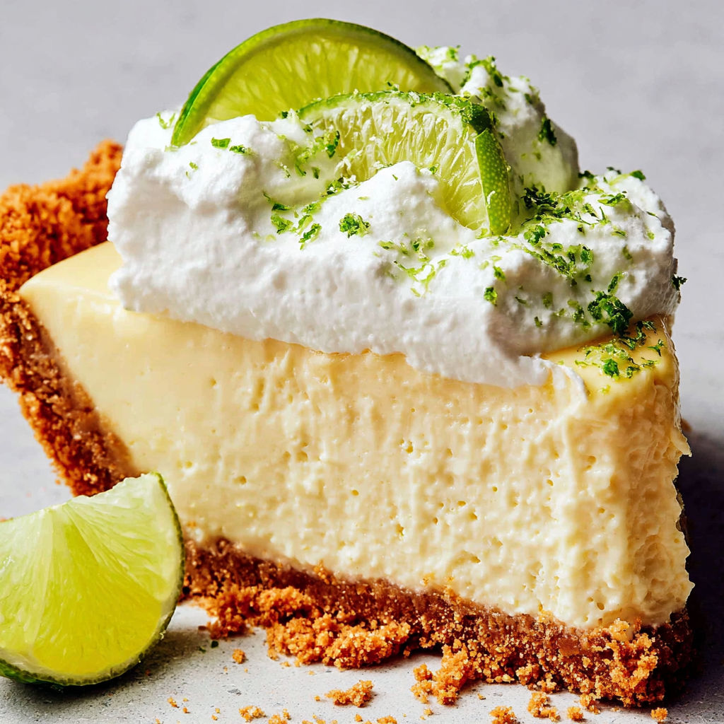 A slice of key lime pie with whipped cream on top.