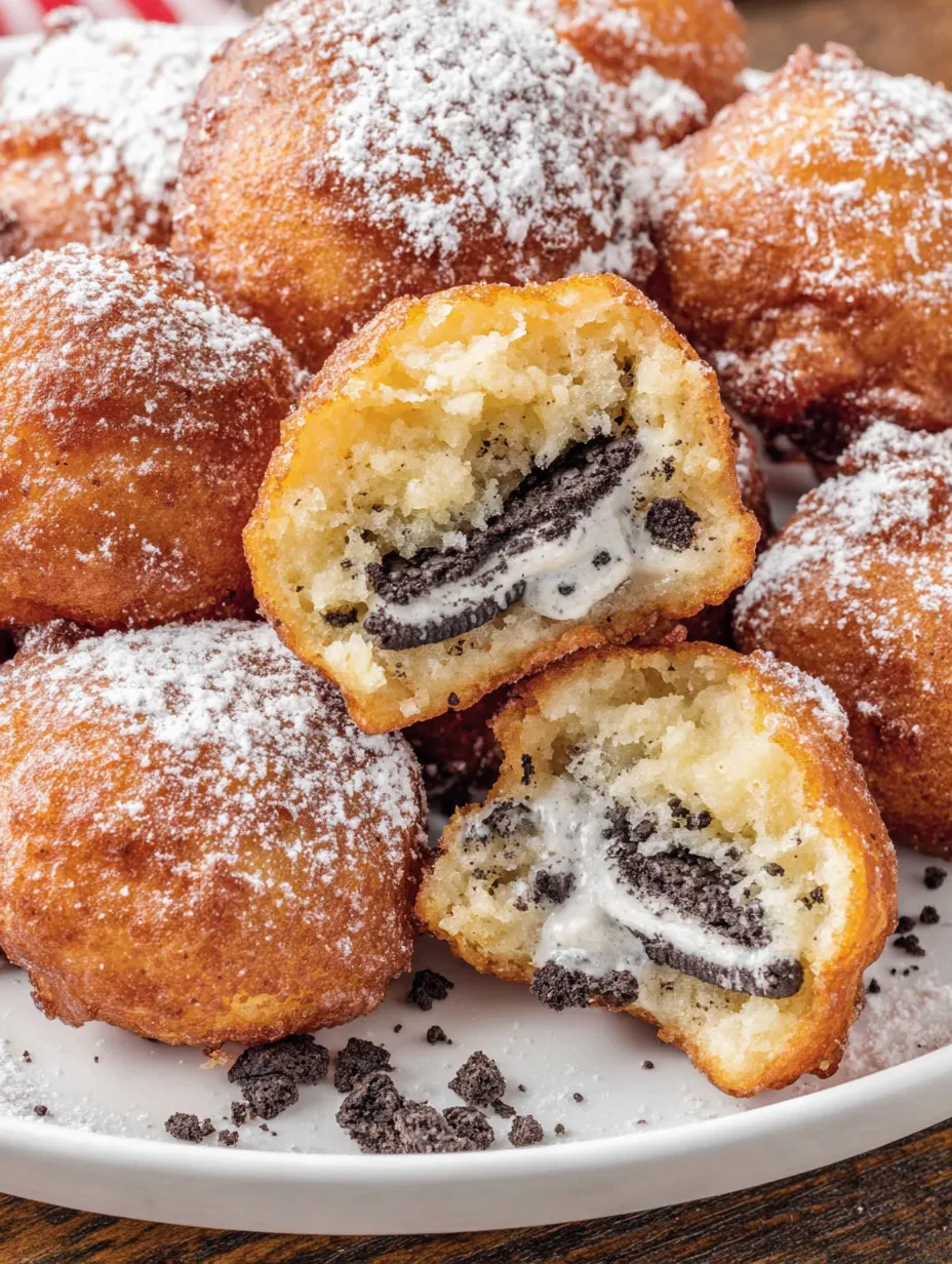 A plate of deep fried Oreos.
