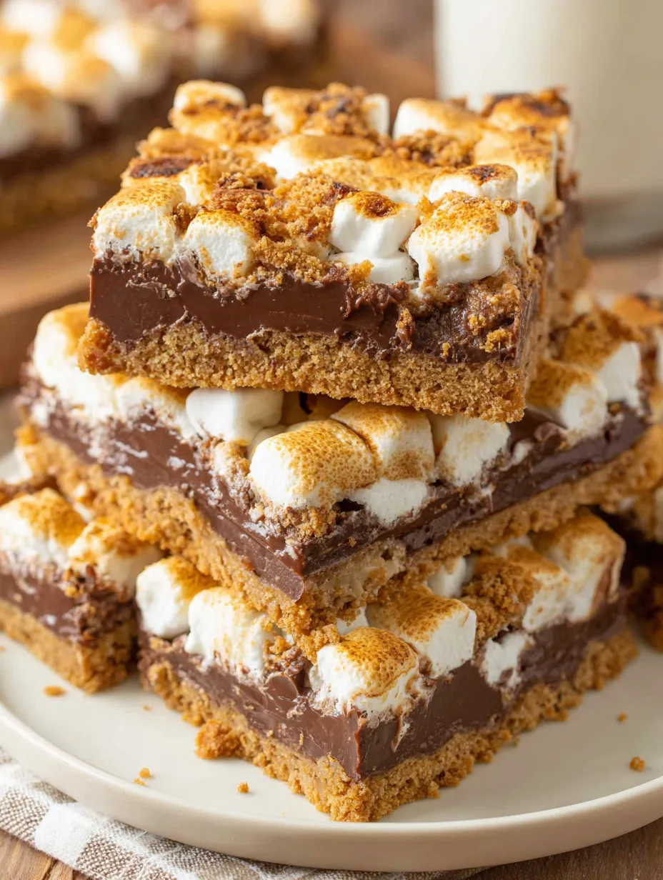 A stack of s'mores bars.