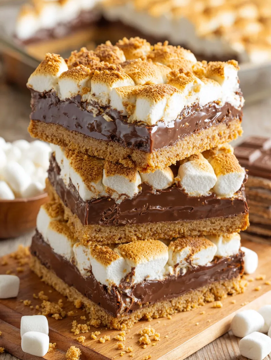 A stack of s'mores bars.