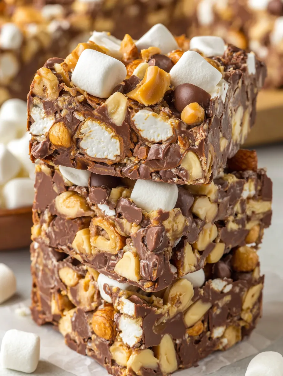 A stack of Rocky Road Candy.